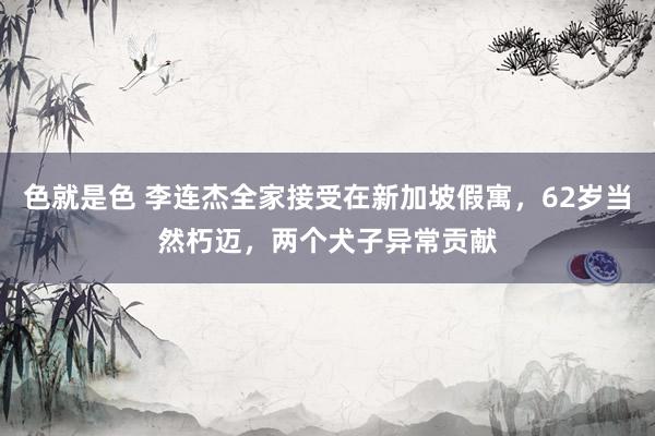色就是色 李连杰全家接受在新加坡假寓，62岁当然朽迈，两个犬子异常贡献